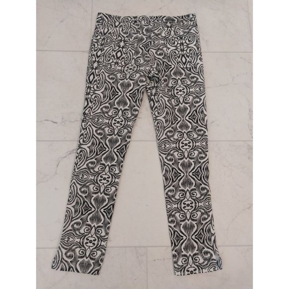 Macbeth Collection by Margaret Joseph Black White Print Pants Women's Sz XS - Picture 2 of 13